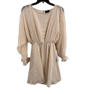 NWT Lumiere Cream Mini Dress